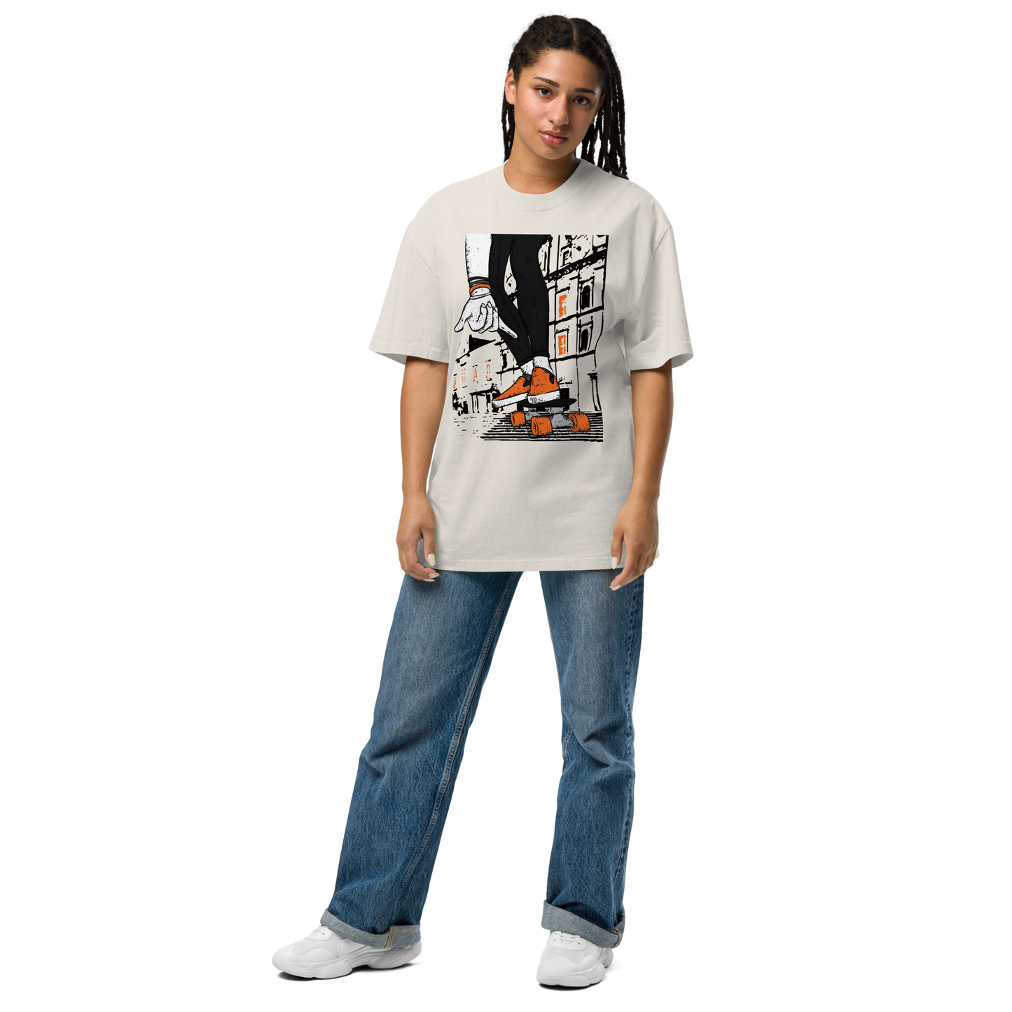 Largo do seminário skate - Oversized faded t-shirt unissexo