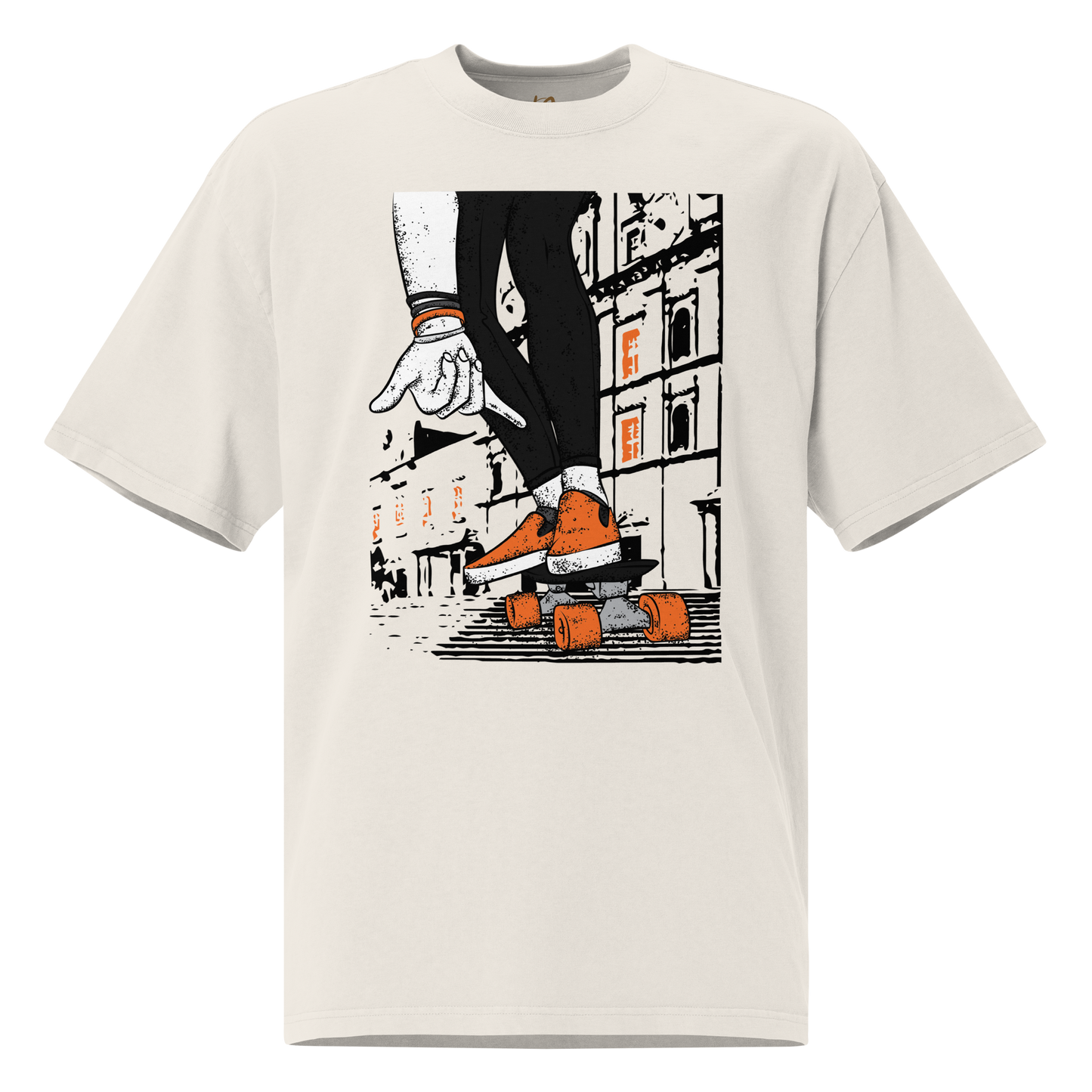 Largo do seminário skate - Oversized faded t-shirt unissexo