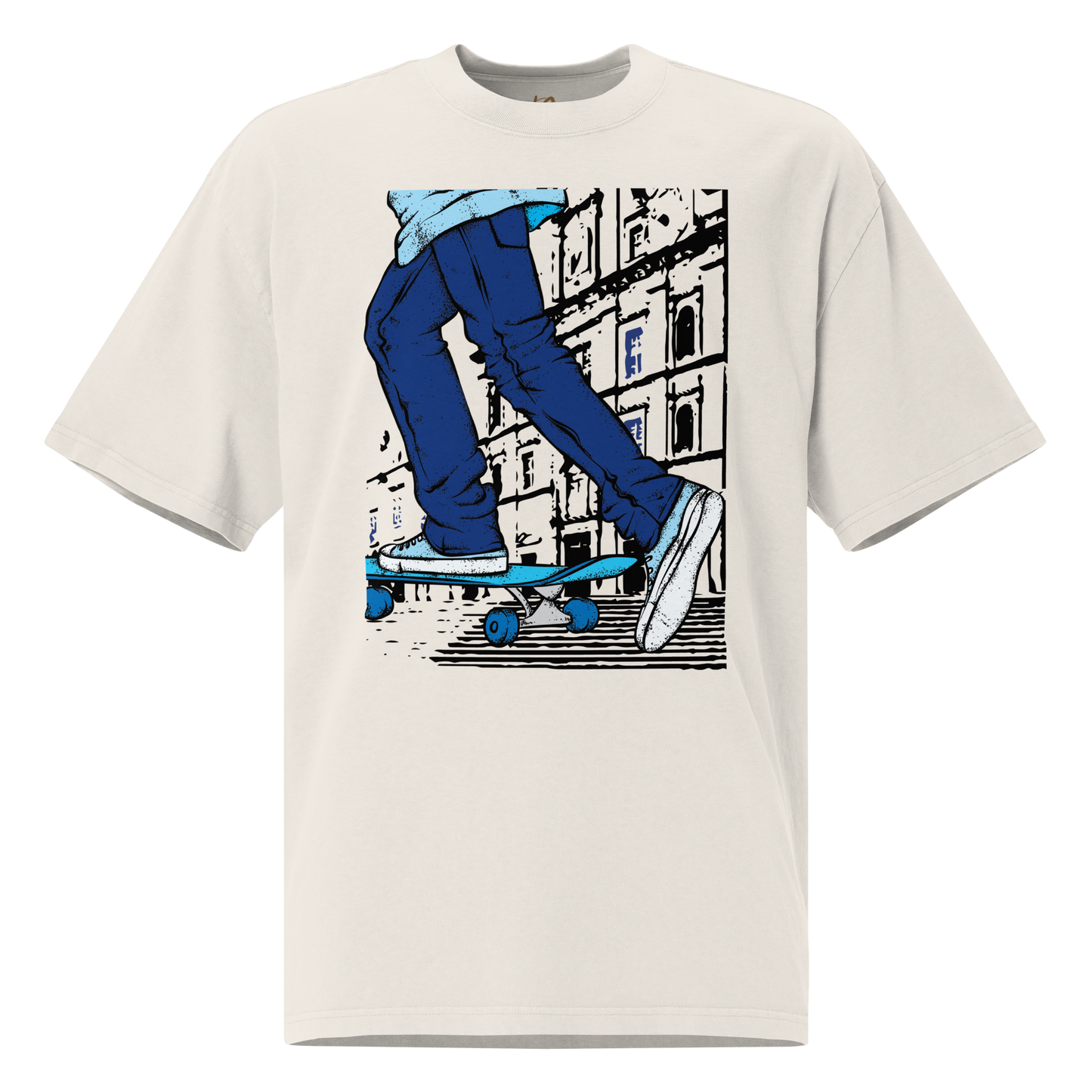 Largo do seminário skate 02 - Oversized faded t-shirt unissexo