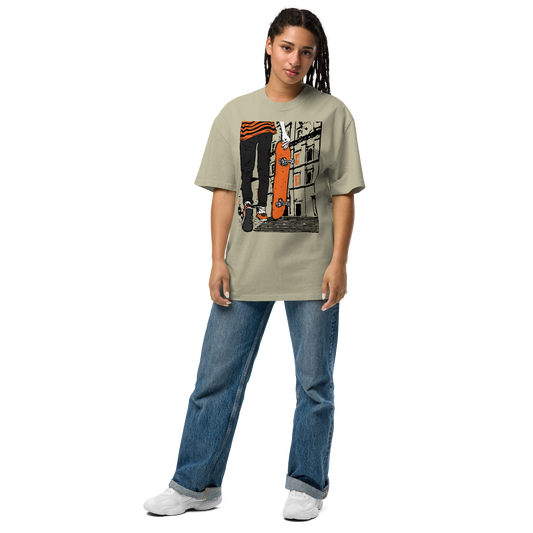 Largo do seminário skate 01 - Oversized faded t-shirt unissexo