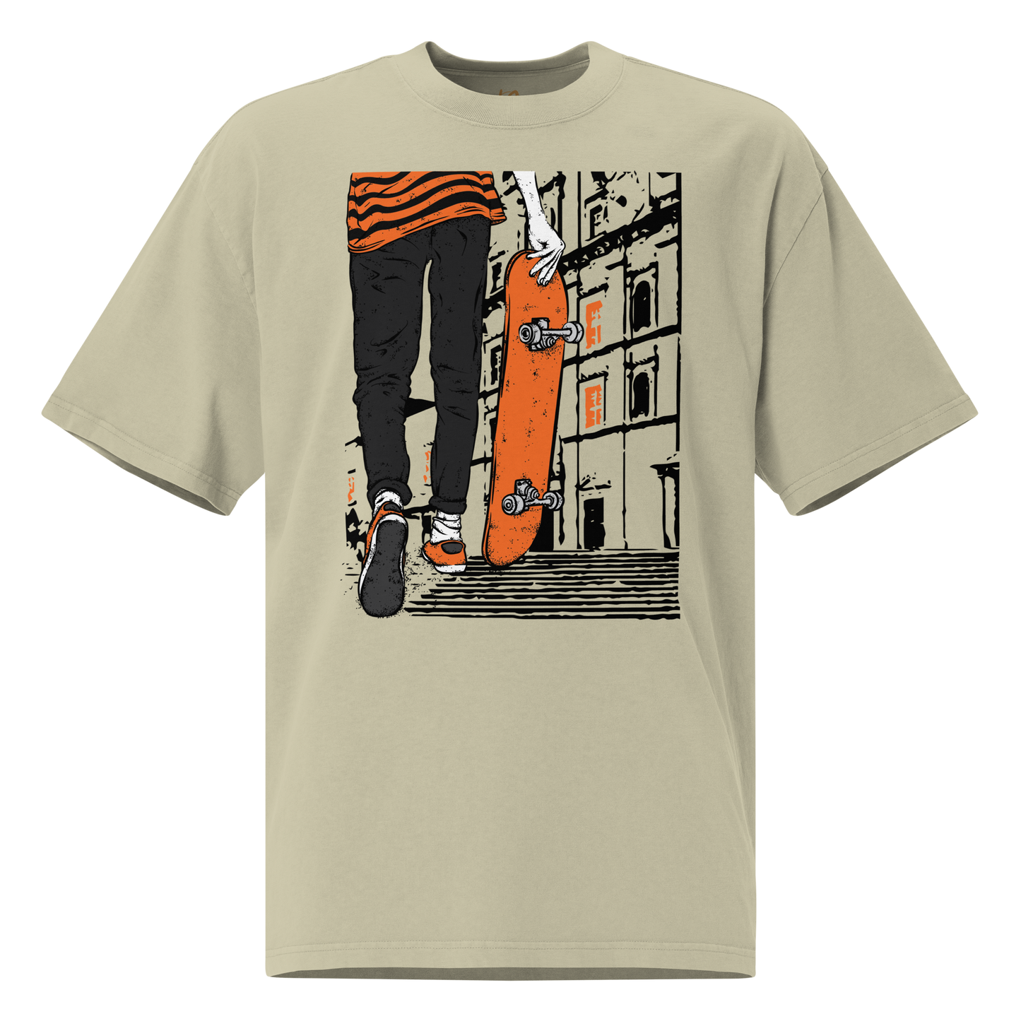 Largo do seminário skate 01 - Oversized faded t-shirt unissexo