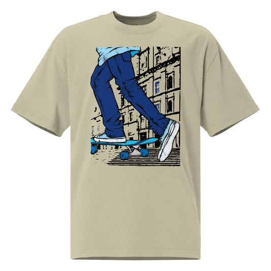 Largo do seminário skate 02 - Oversized faded t-shirt unissexo