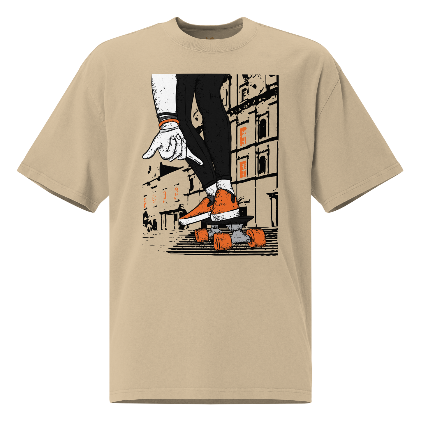 Largo do seminário skate - Oversized faded t-shirt unissexo