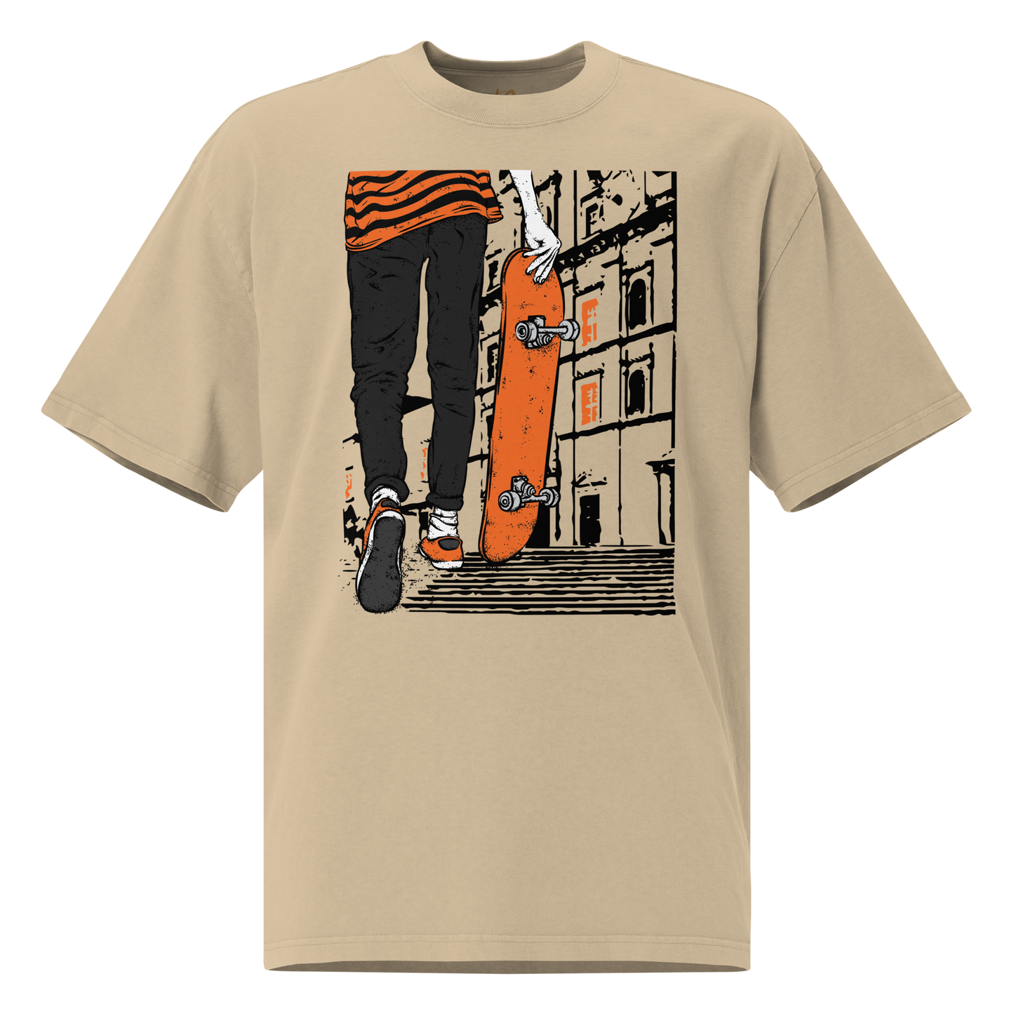 Largo do seminário skate 01 - Oversized faded t-shirt unissexo