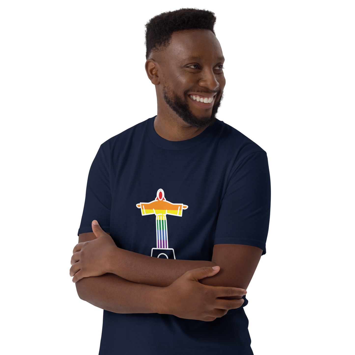 Cristo Rei LGBTQIA+ - T-shirt Gildan unissexo