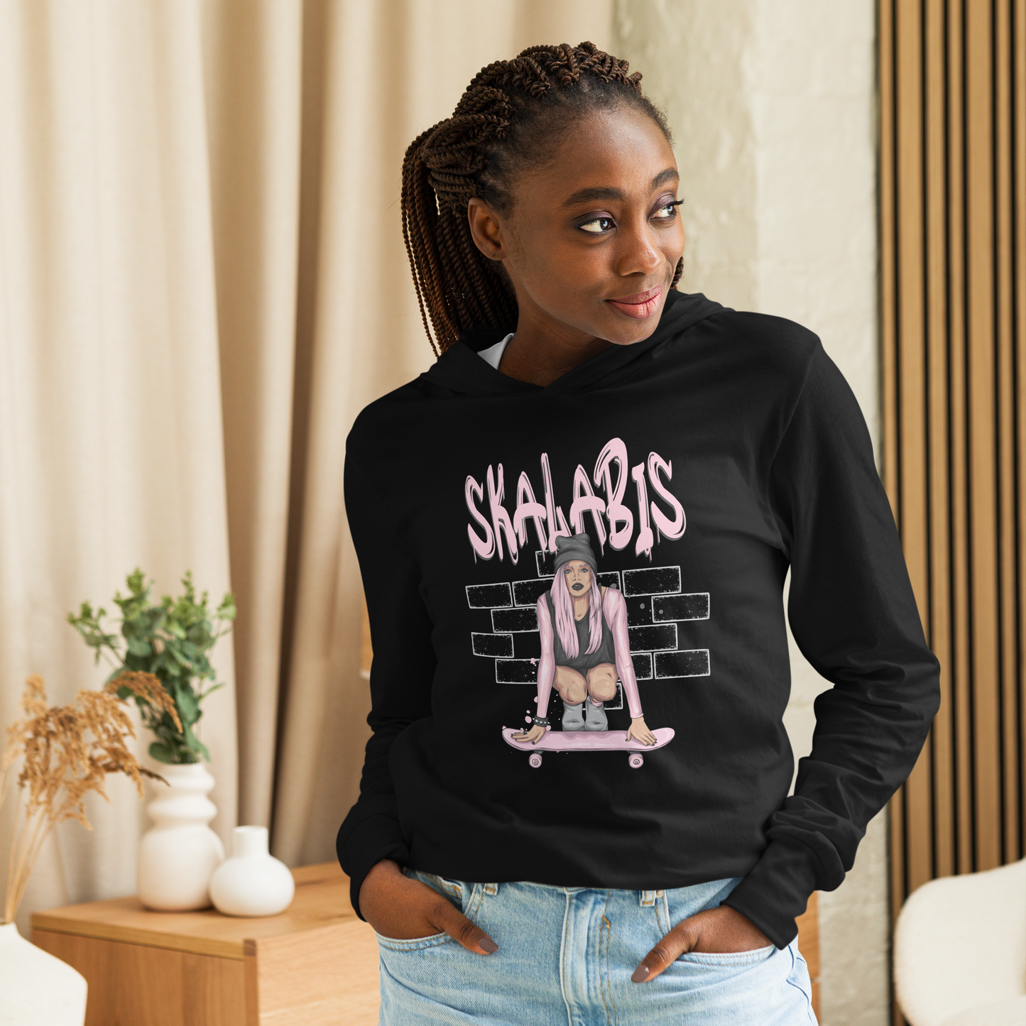 Skalabis style - Hooded long-sleeve Bella + Canvas unissexo