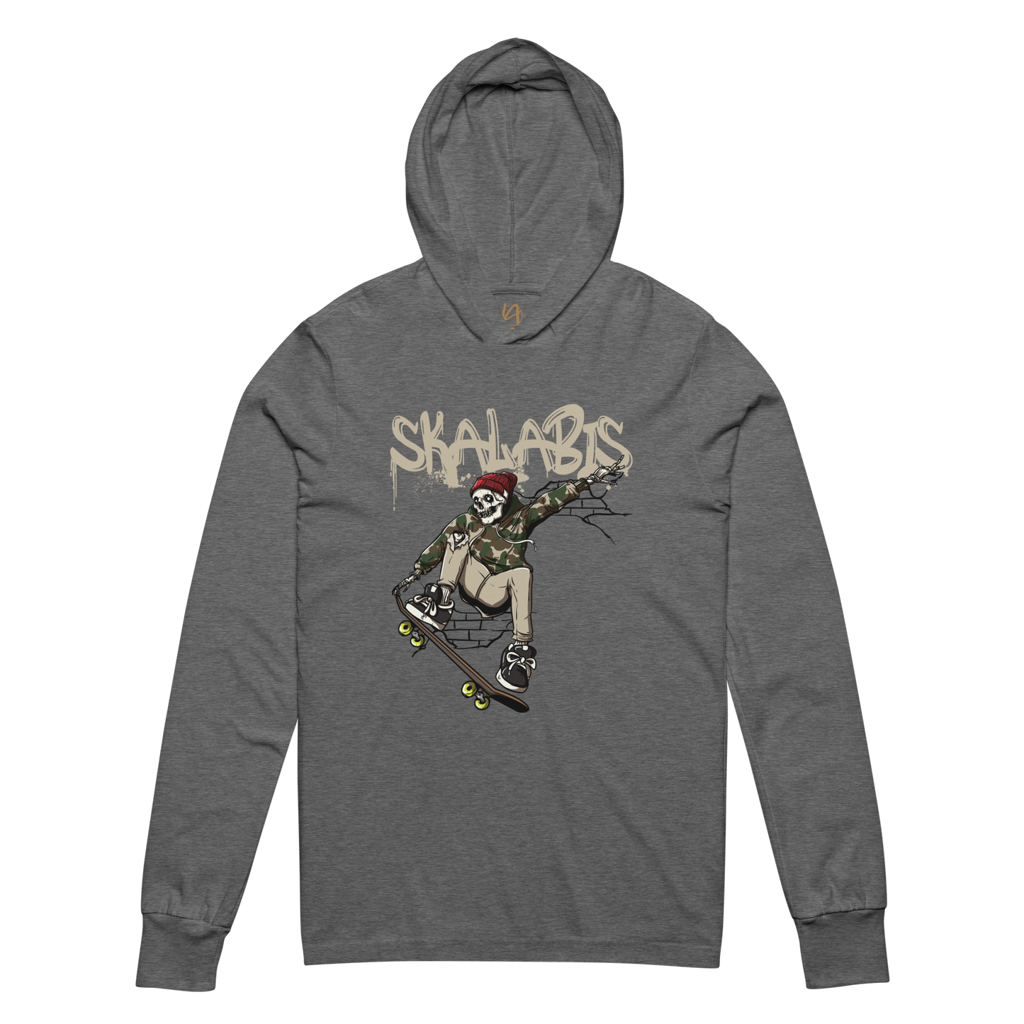 Skalabis skull 02 - Hooded long-sleeve Bella + Canvas unissexo