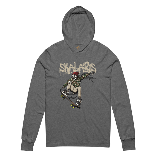 Skalabis skull 02 - Hooded long-sleeve Bella + Canvas unissexo