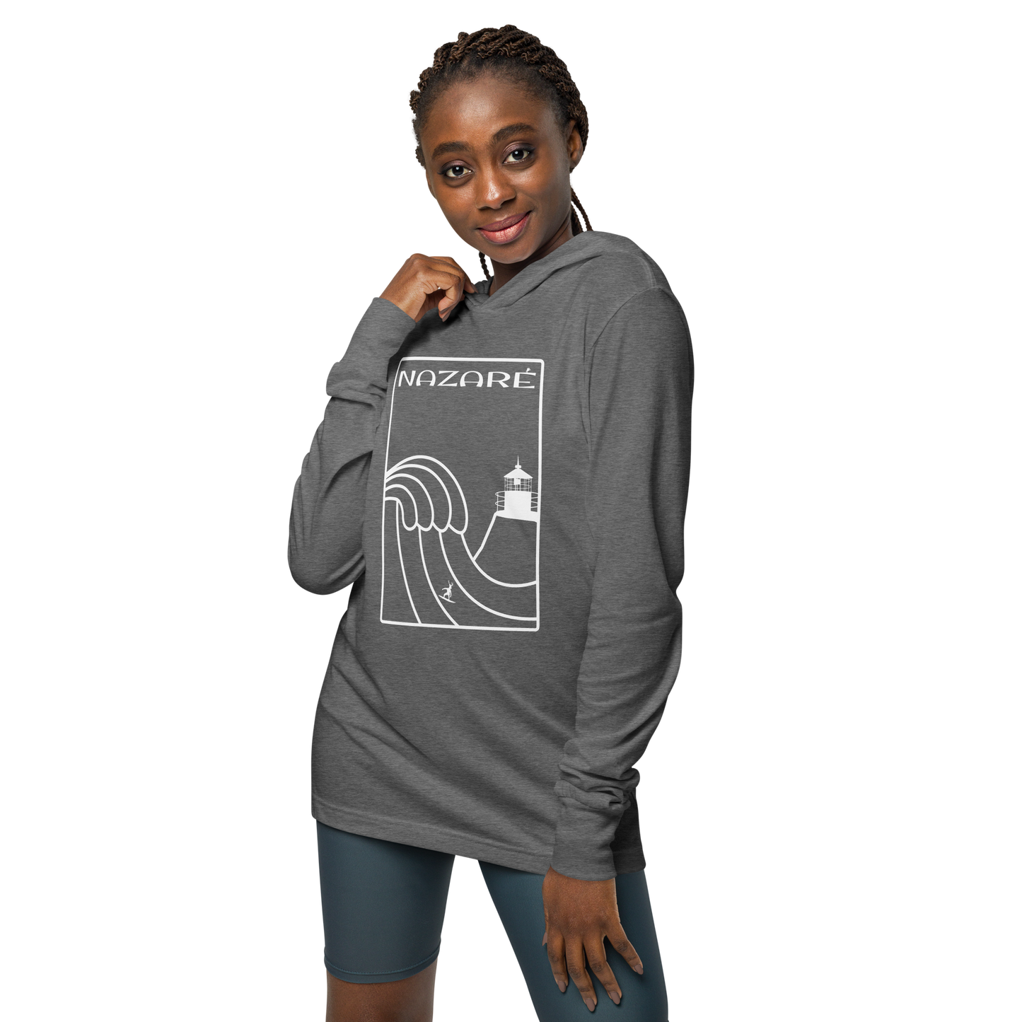 Nazaré surf 17 - long-sleeve Hooded Bella + Canvas unissexo