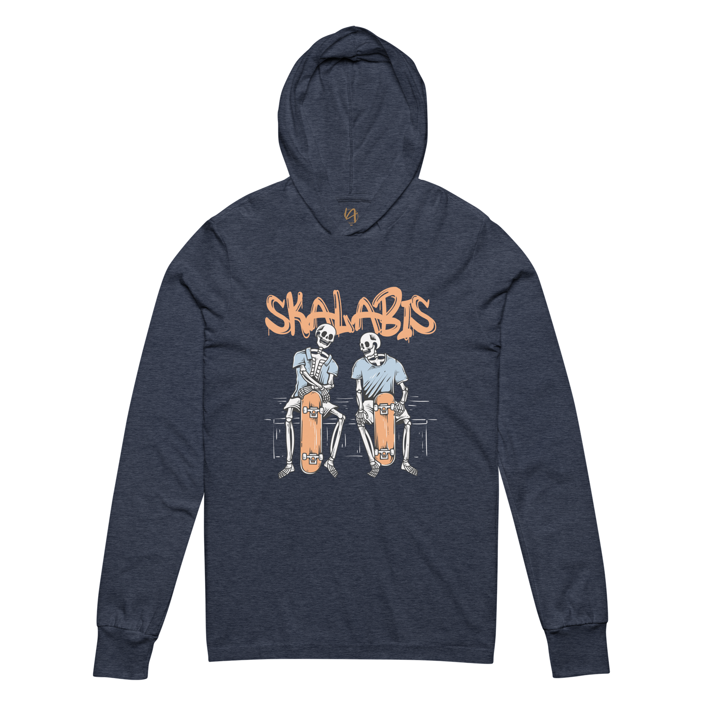 Skalabis skull 01 - Hooded long-sleeve Bella + Canvas unissexo