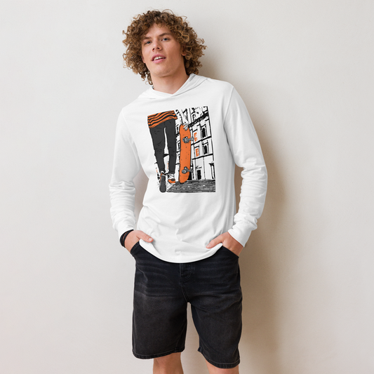 Largo do seminário skate 01 - Hooded long-sleeve Bella + Canvas unissexo