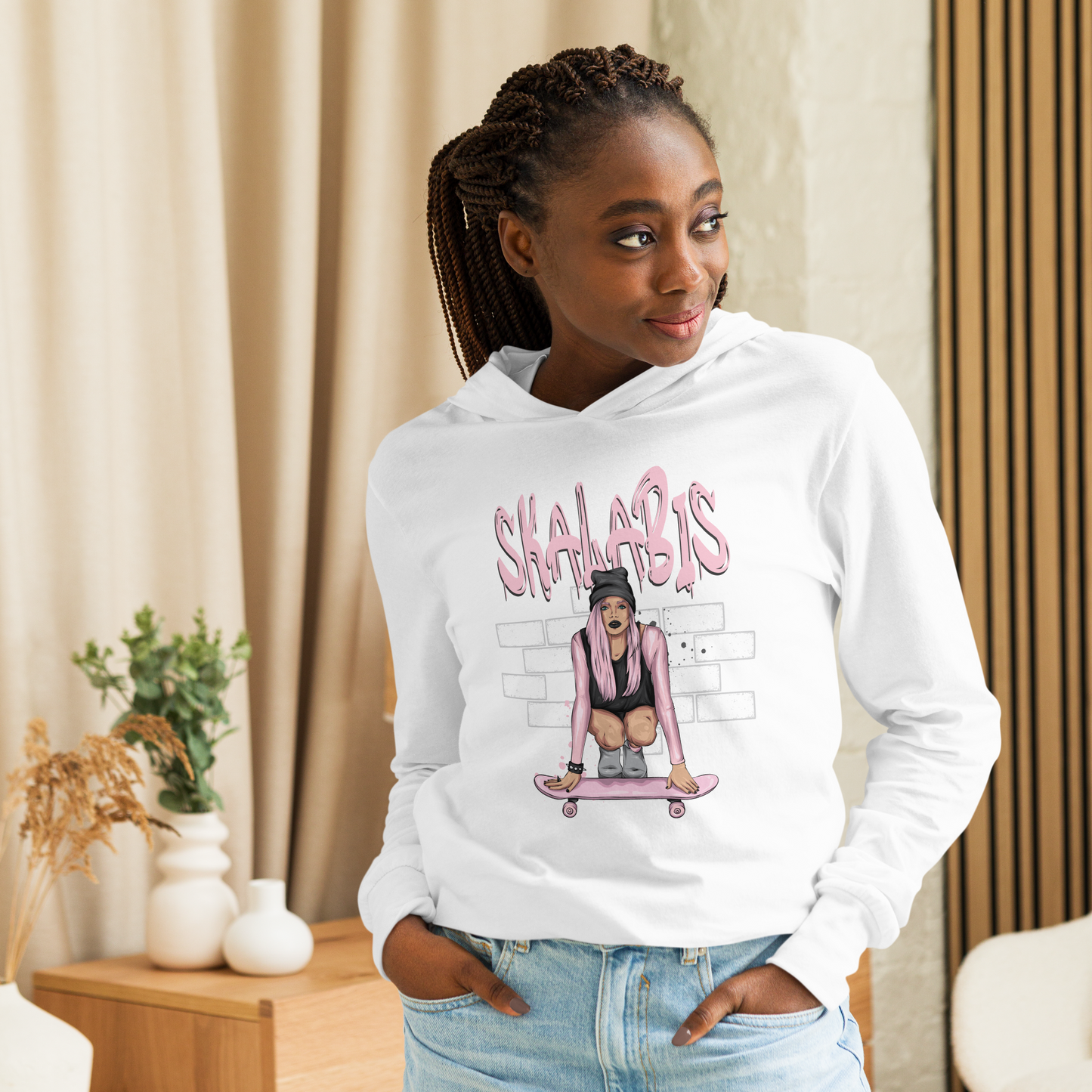 Skalabis style - Hooded long-sleeve Bella + Canvas unissexo