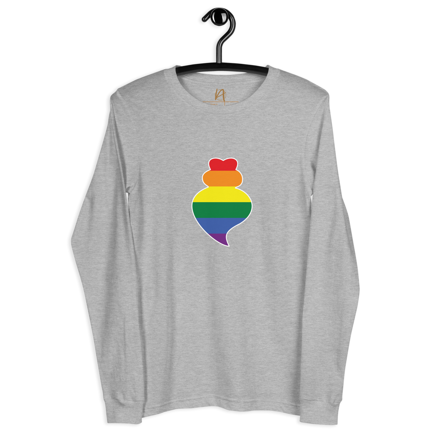 Coração de viana LGBTQIA+ - Long sleeve Bella + Canvas unissexo