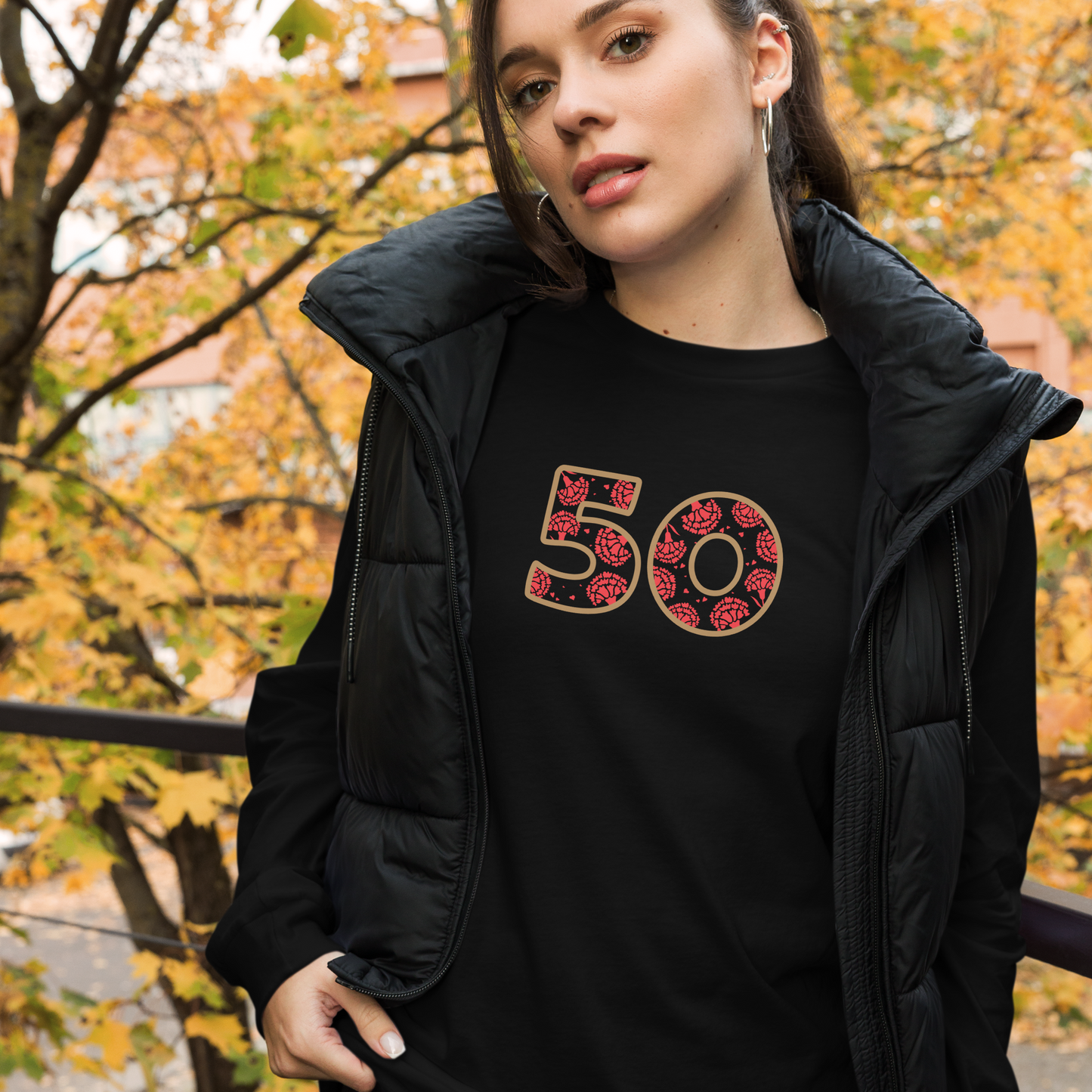 50 anos de Abril - Long sleeve Bella + Canvas unissexo