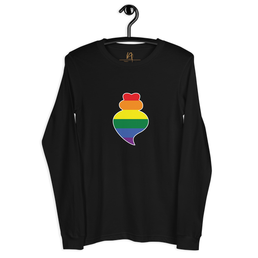 Coração de viana LGBTQIA+ - Long sleeve Bella + Canvas unissexo