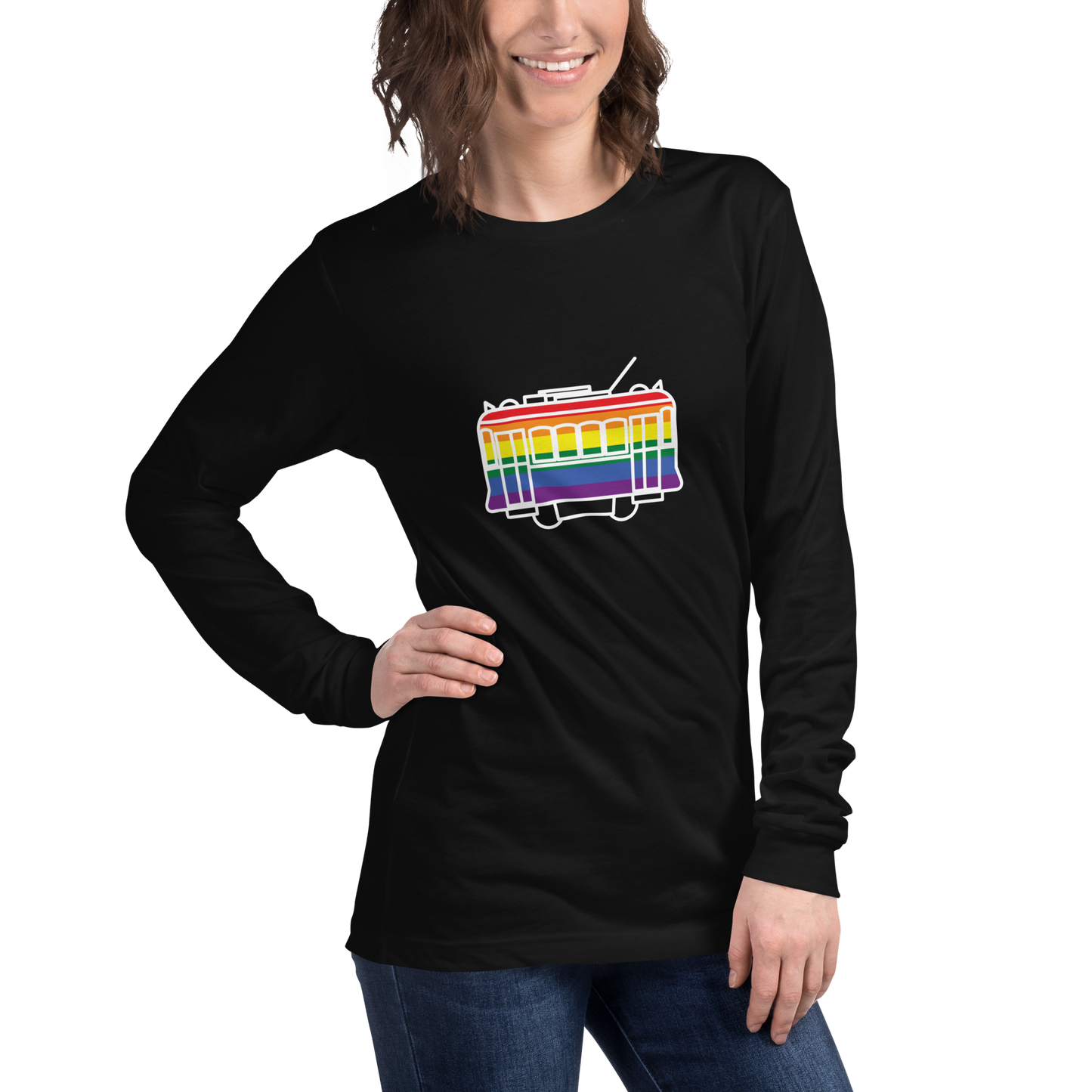 Elétrico LGBTQIA+ - Long sleeve Bella + Canvas unissexo