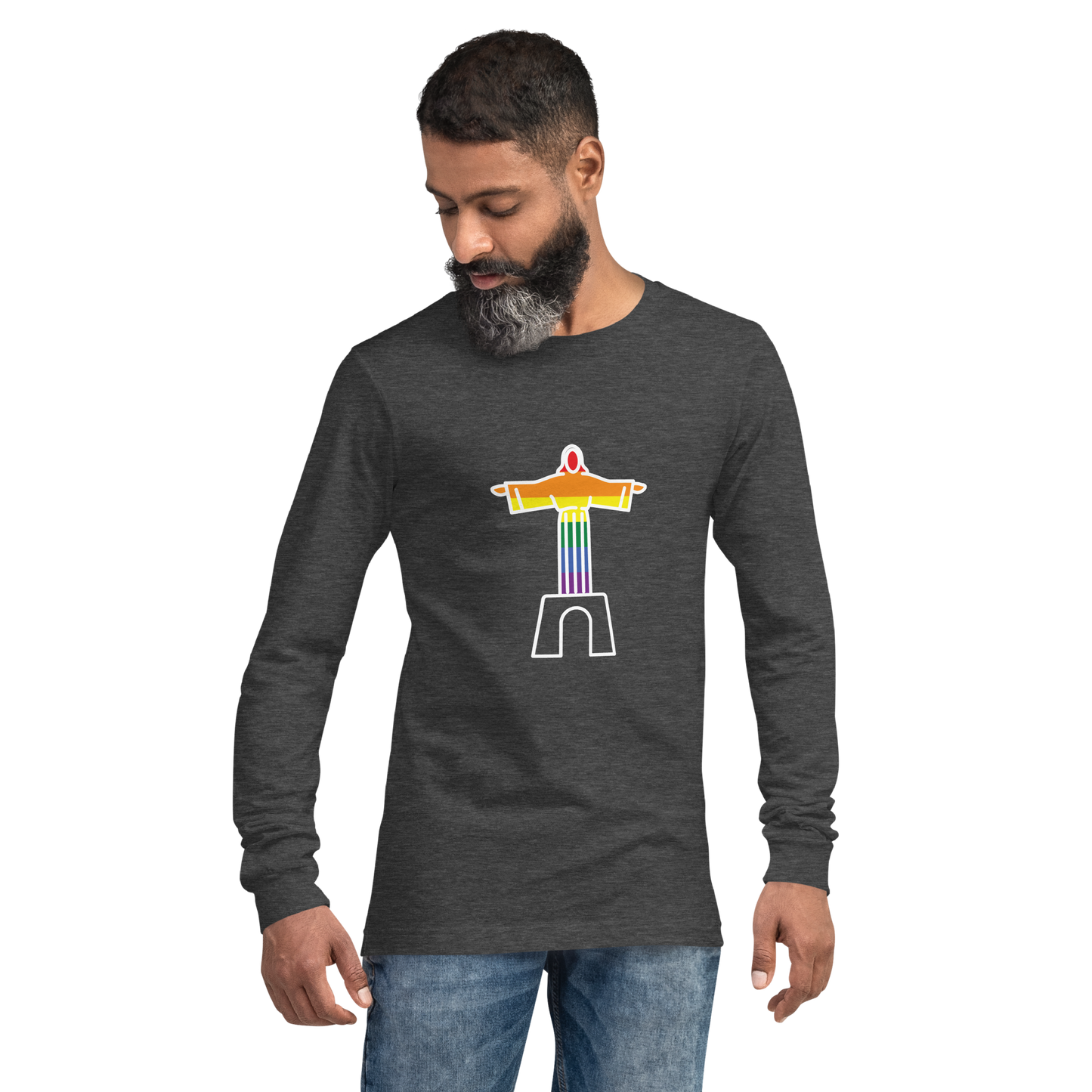 Cristo Rei - LGBTQIA+ - Long sleeve Bella + Canvas unissexo