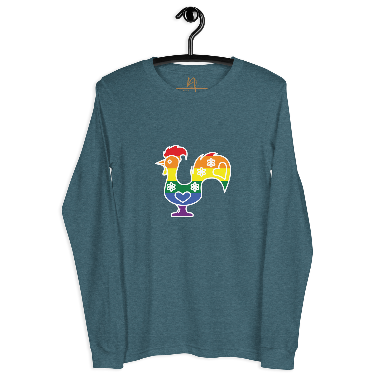 Galo de Barcelos LGBTQIA+ - Long sleeve Bella + Canvas unissexo