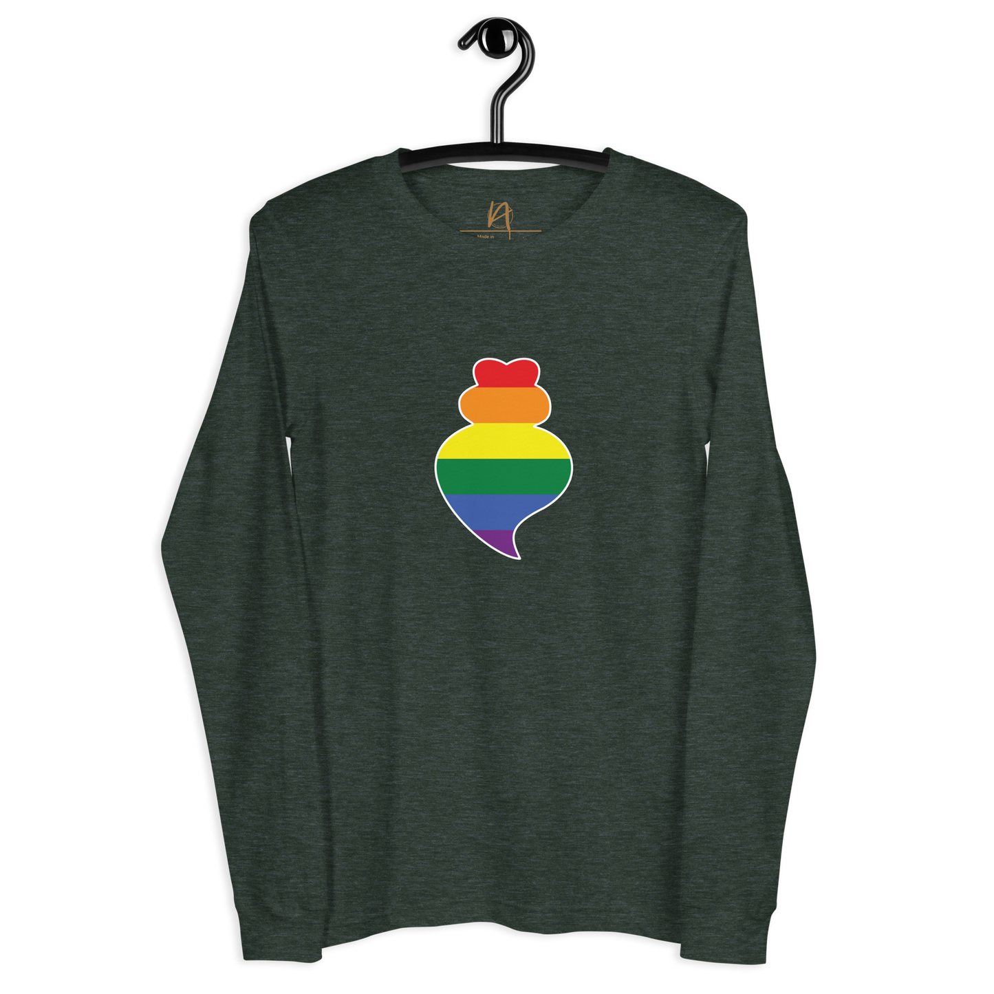 Coração de viana LGBTQIA+ - Long sleeve Bella + Canvas unissexo