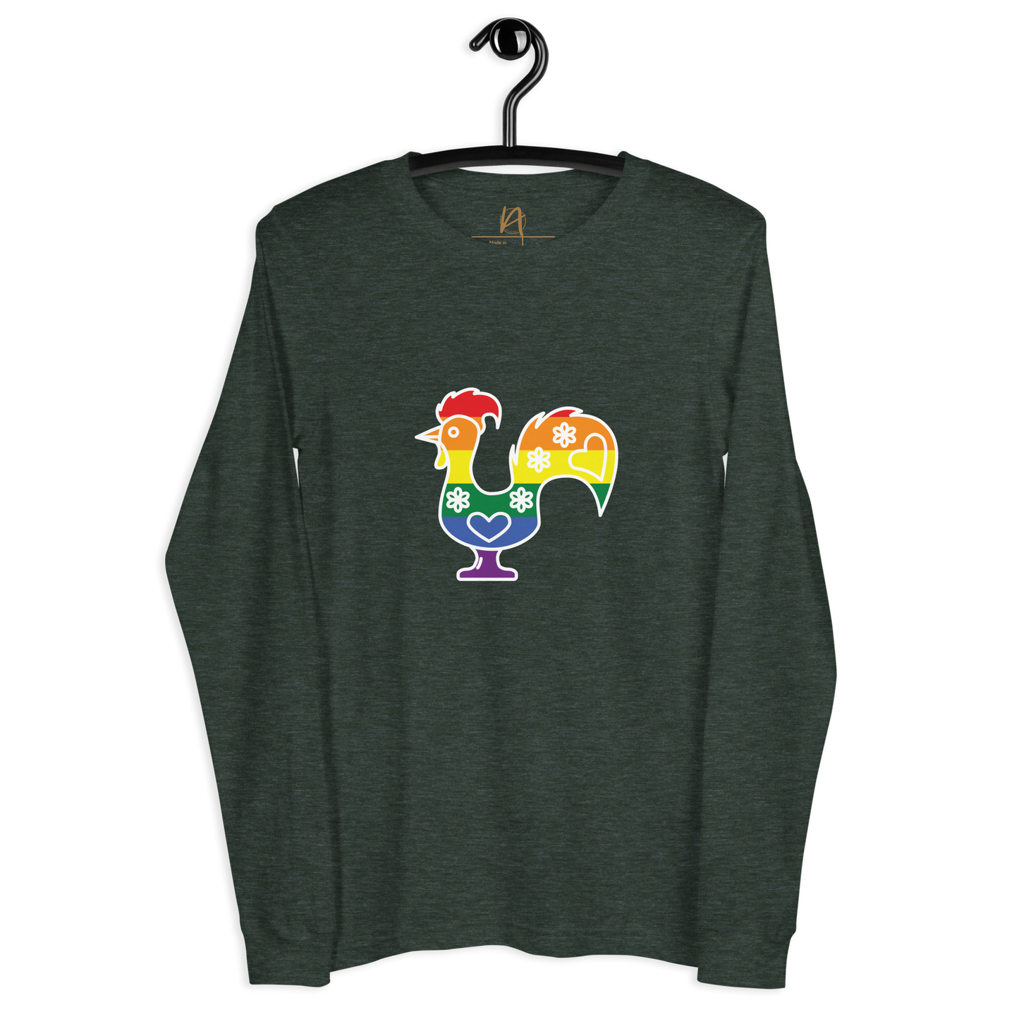 Galo de Barcelos LGBTQIA+ - Long sleeve Bella + Canvas unissexo