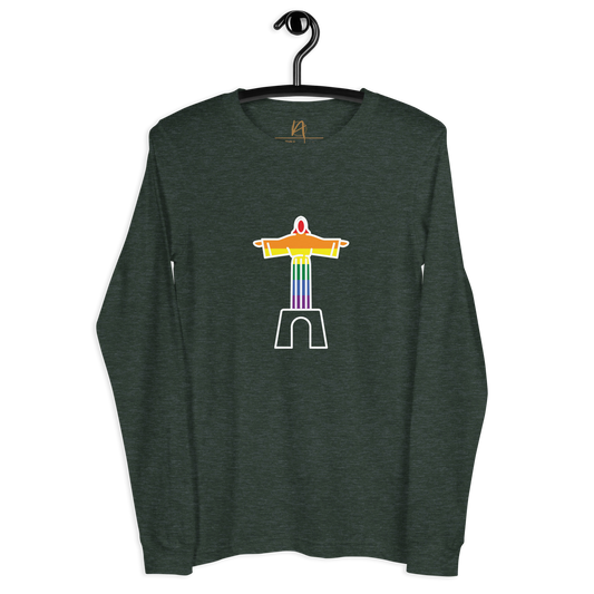 Cristo Rei - LGBTQIA+ - Long sleeve Bella + Canvas unissexo