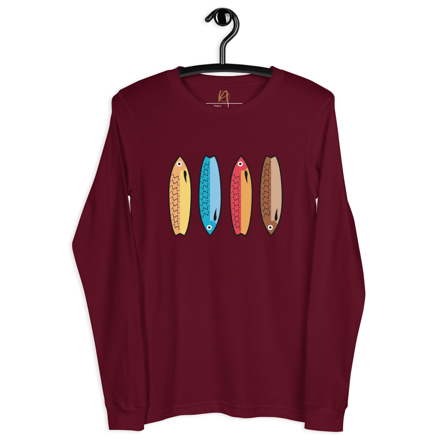 As sardinhas - Long sleeve Bella + Canvas unissexo