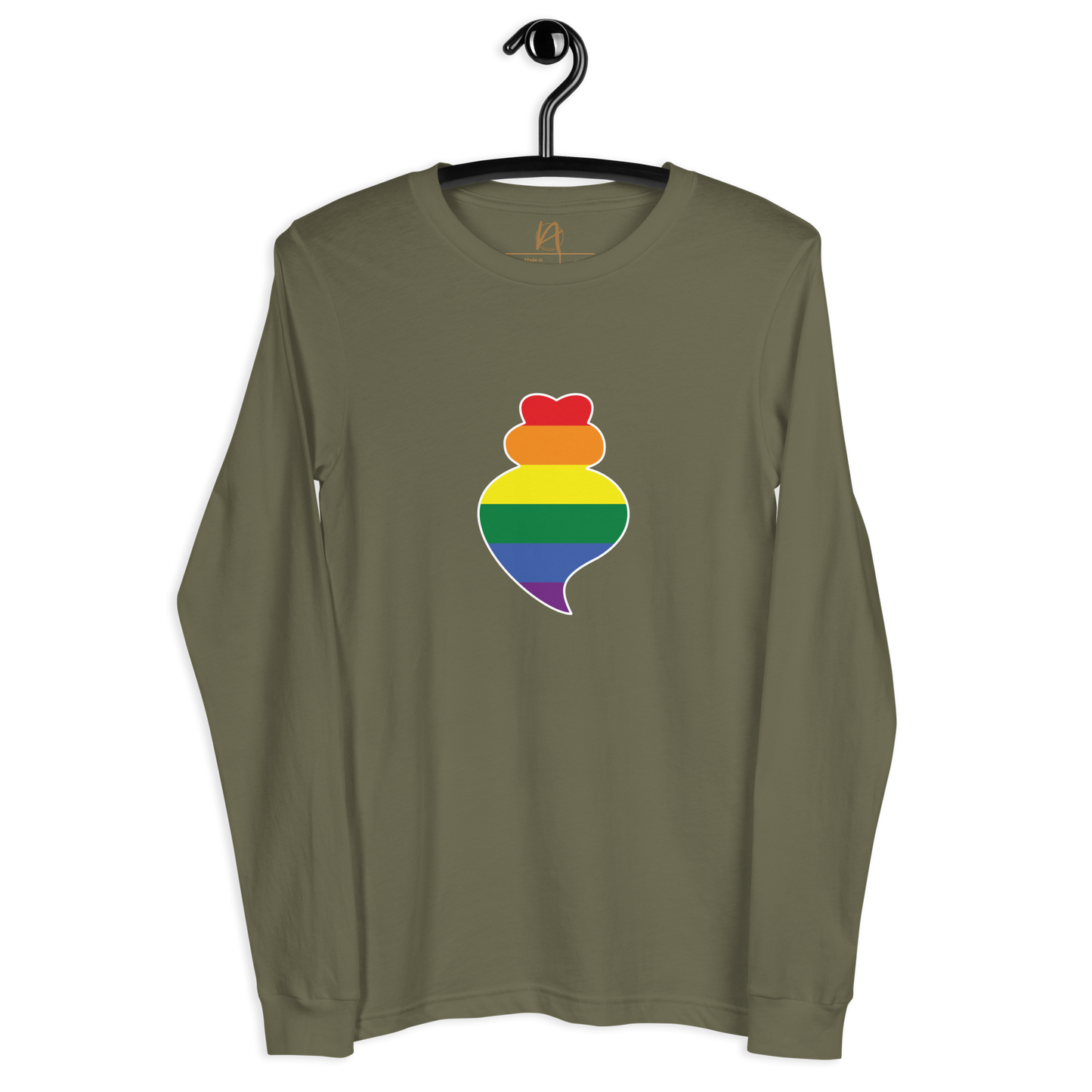 Coração de viana LGBTQIA+ - Long sleeve Bella + Canvas unissexo