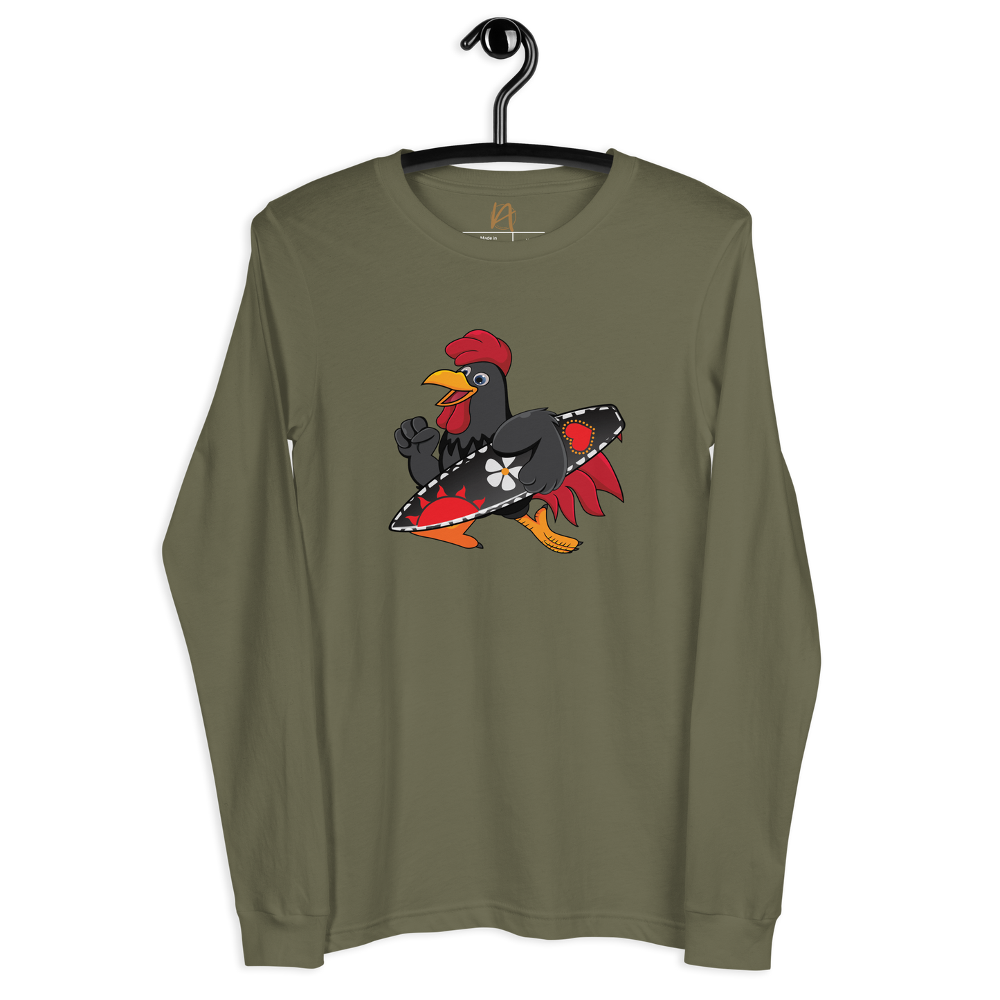 O galo - Long sleeve Bella + Canvas unissexo