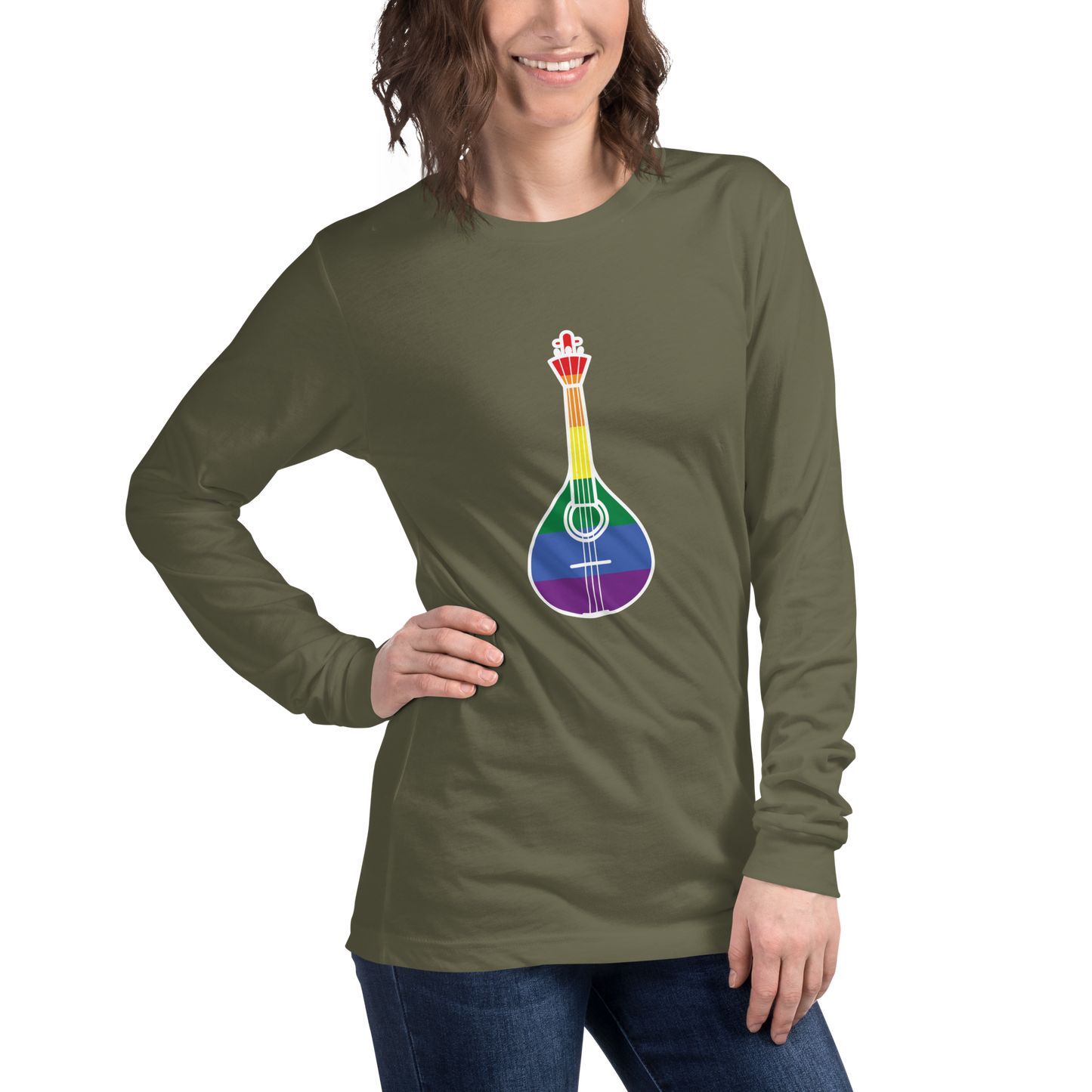 Guitarra portuguesa LGBTQIA+ - Long sleeve Bella + Canvas unissexo