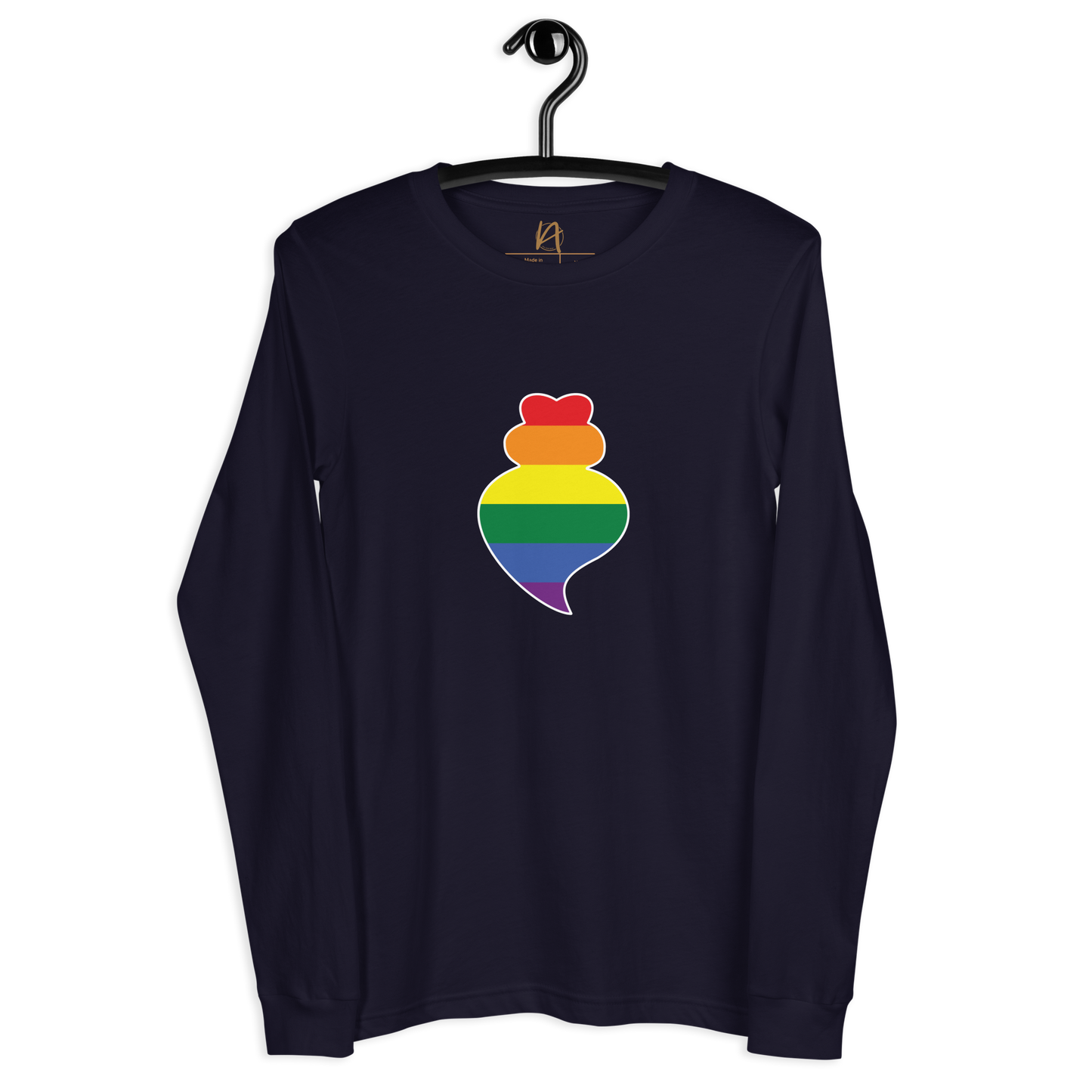 Coração de viana LGBTQIA+ - Long sleeve Bella + Canvas unissexo