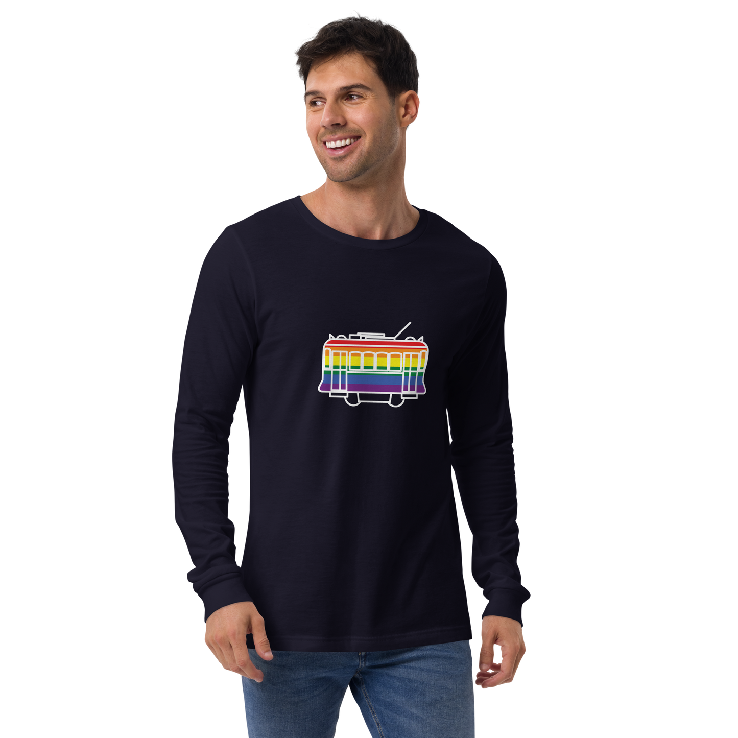 Elétrico LGBTQIA+ - Long sleeve Bella + Canvas unissexo