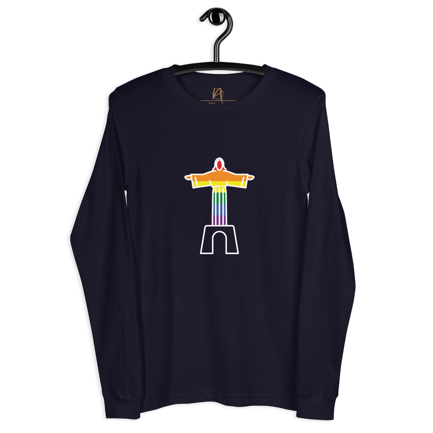 Cristo Rei - LGBTQIA+ - Long sleeve Bella + Canvas unissexo