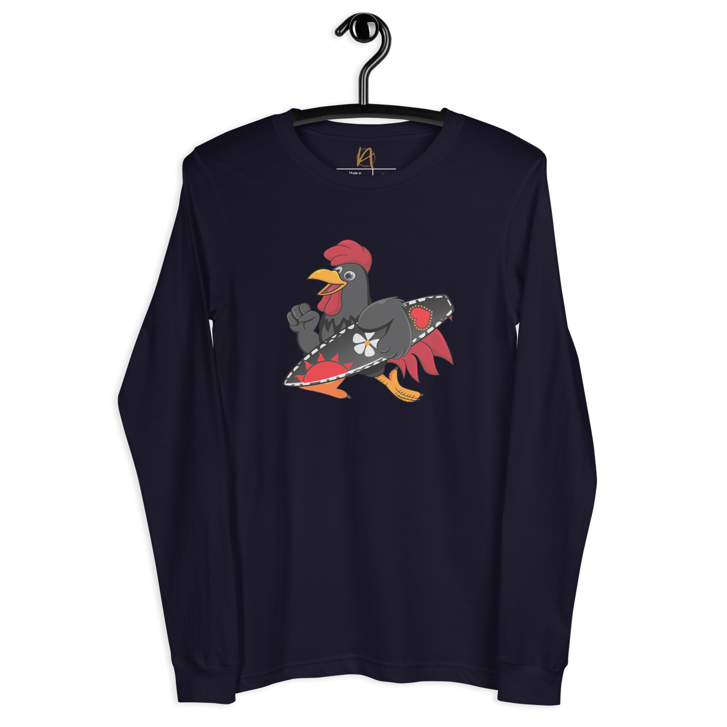 O galo - Long sleeve Bella + Canvas unissexo