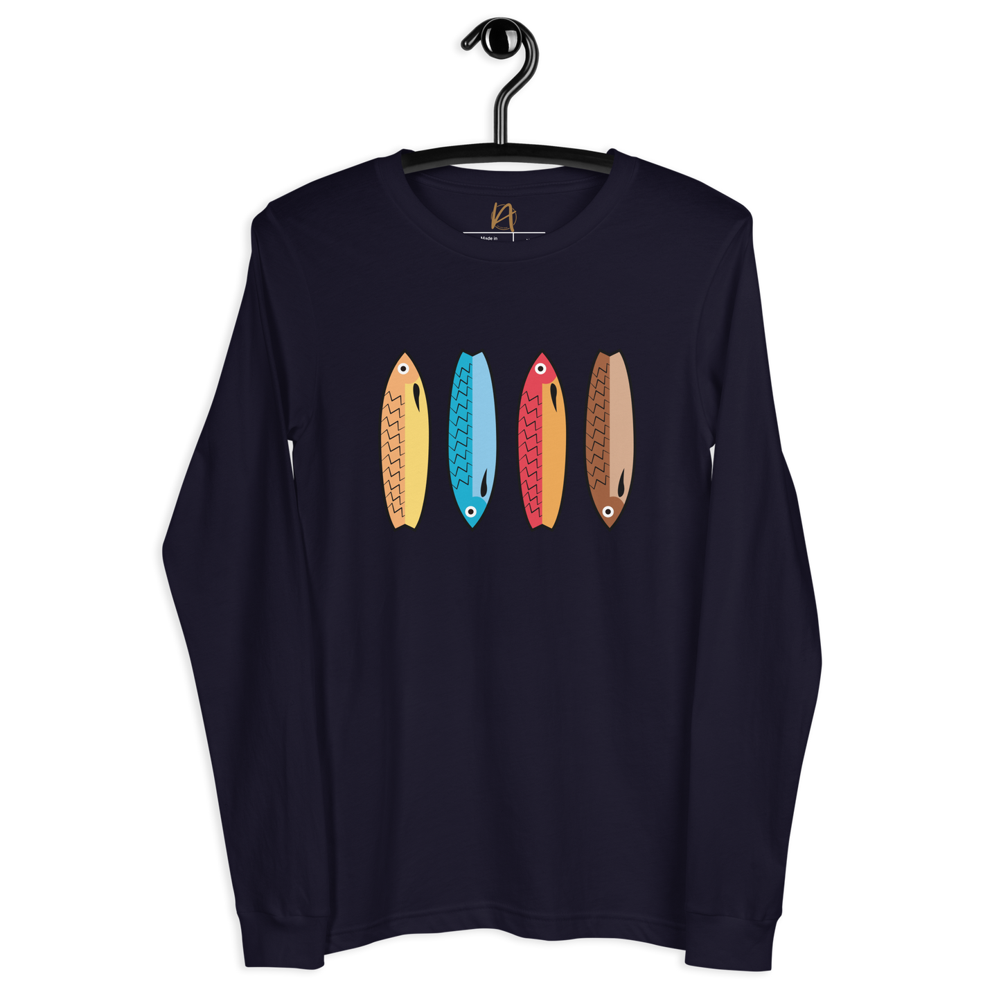 As sardinhas - Long sleeve Bella + Canvas unissexo