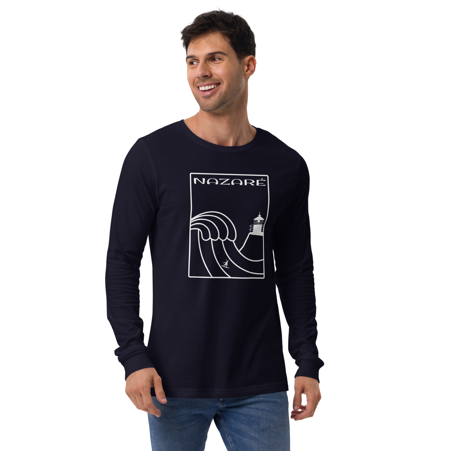 Nazaré surf 17 - Long sleeve Bella + Canvas unissexo