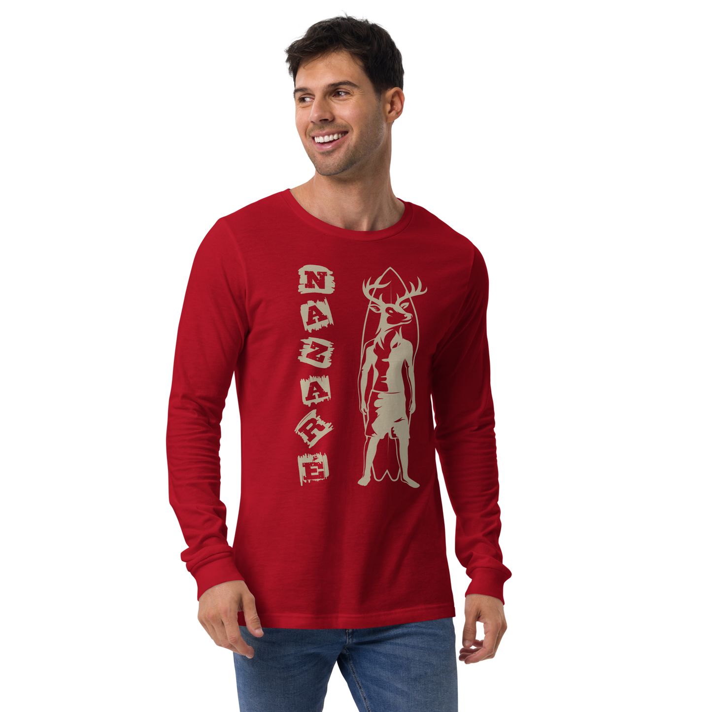 Nazaré surf - Long sleeve Bella + Canvas unissexo