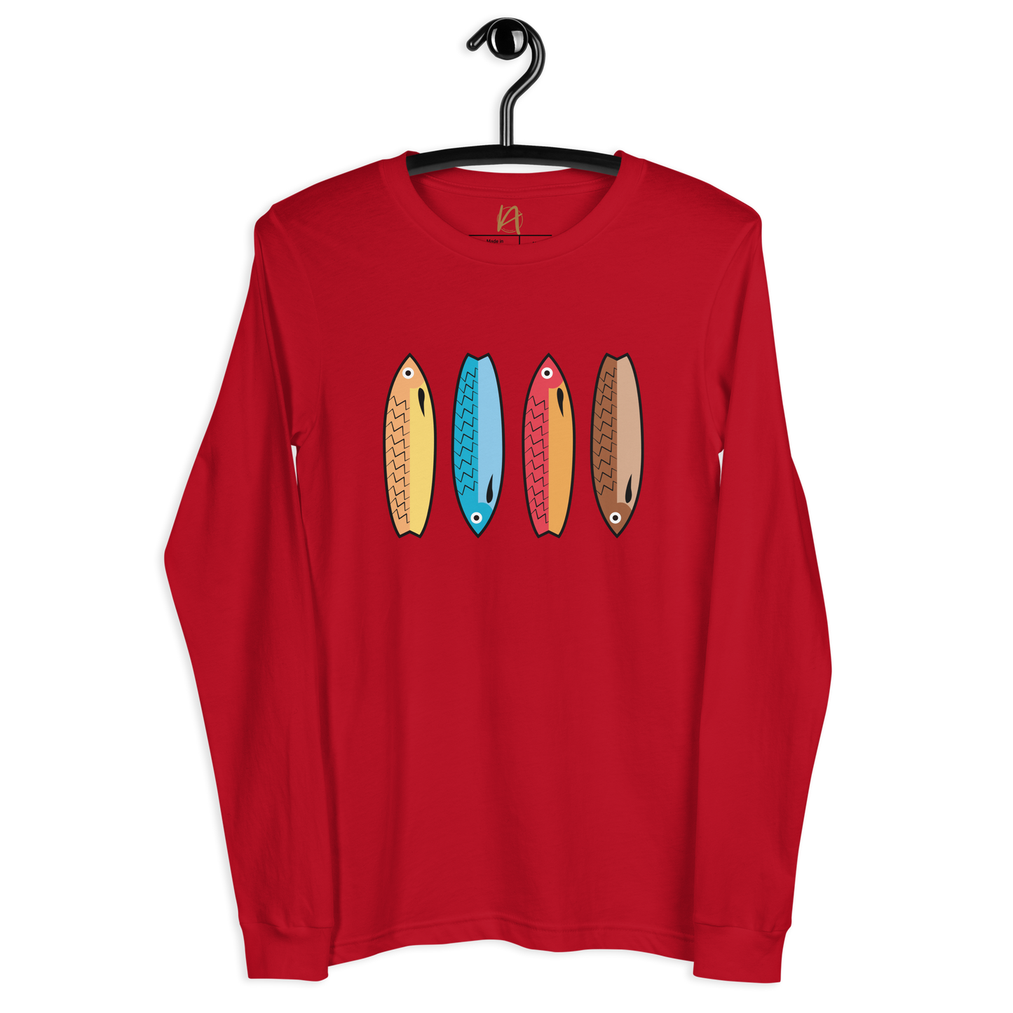 As sardinhas - Long sleeve Bella + Canvas unissexo