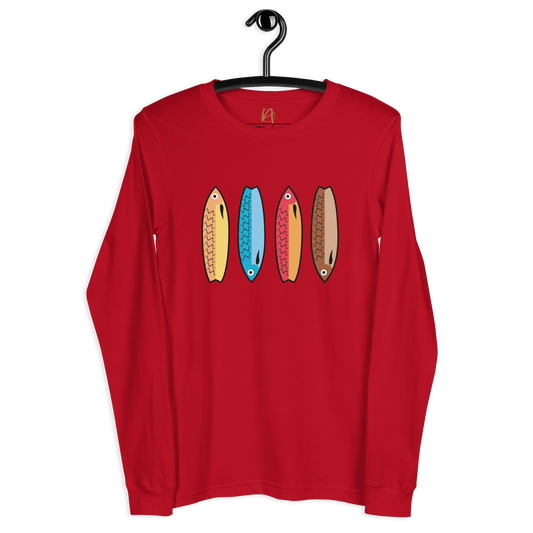 As sardinhas - Long sleeve Bella + Canvas unissexo