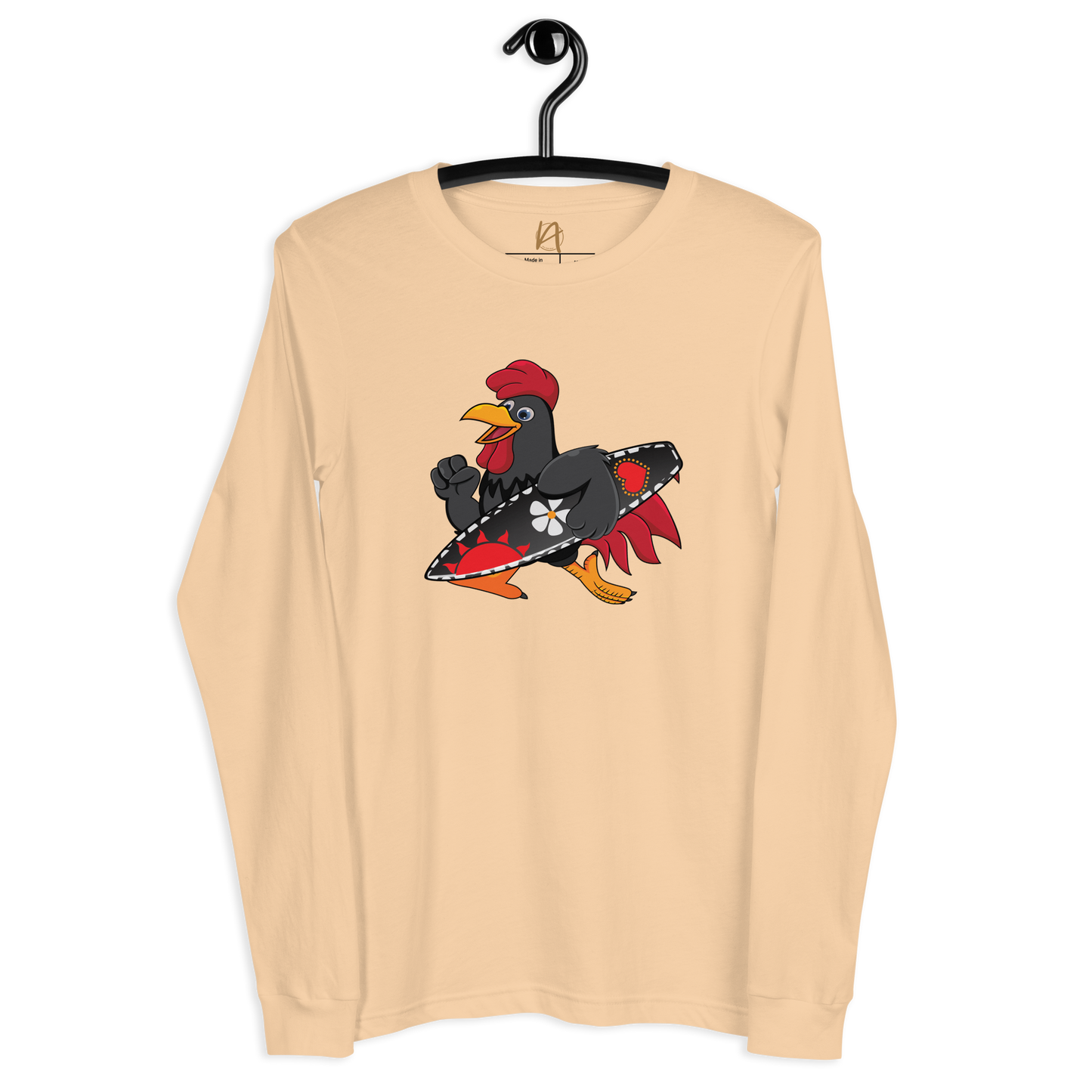 O galo - Long sleeve Bella + Canvas unissexo