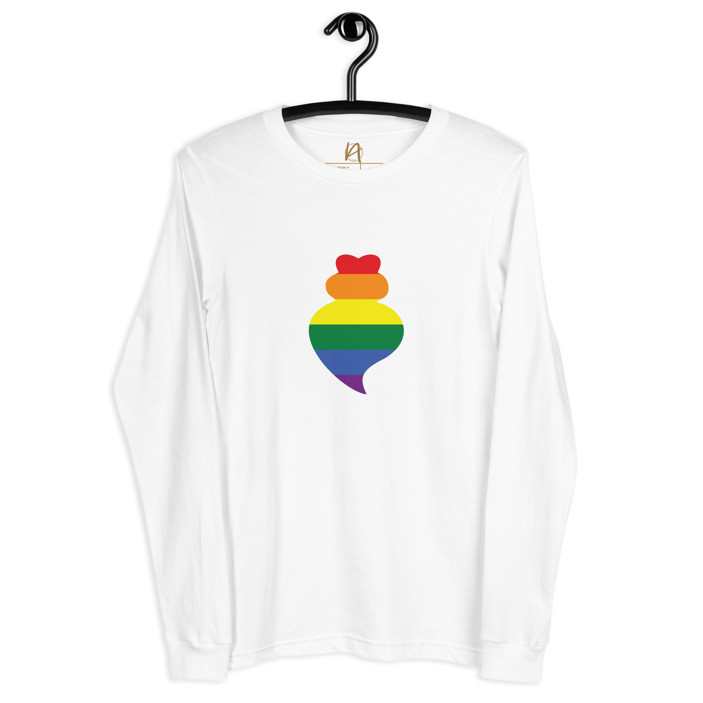 Coração de viana LGBTQIA+ - Long sleeve Bella + Canvas unissexo