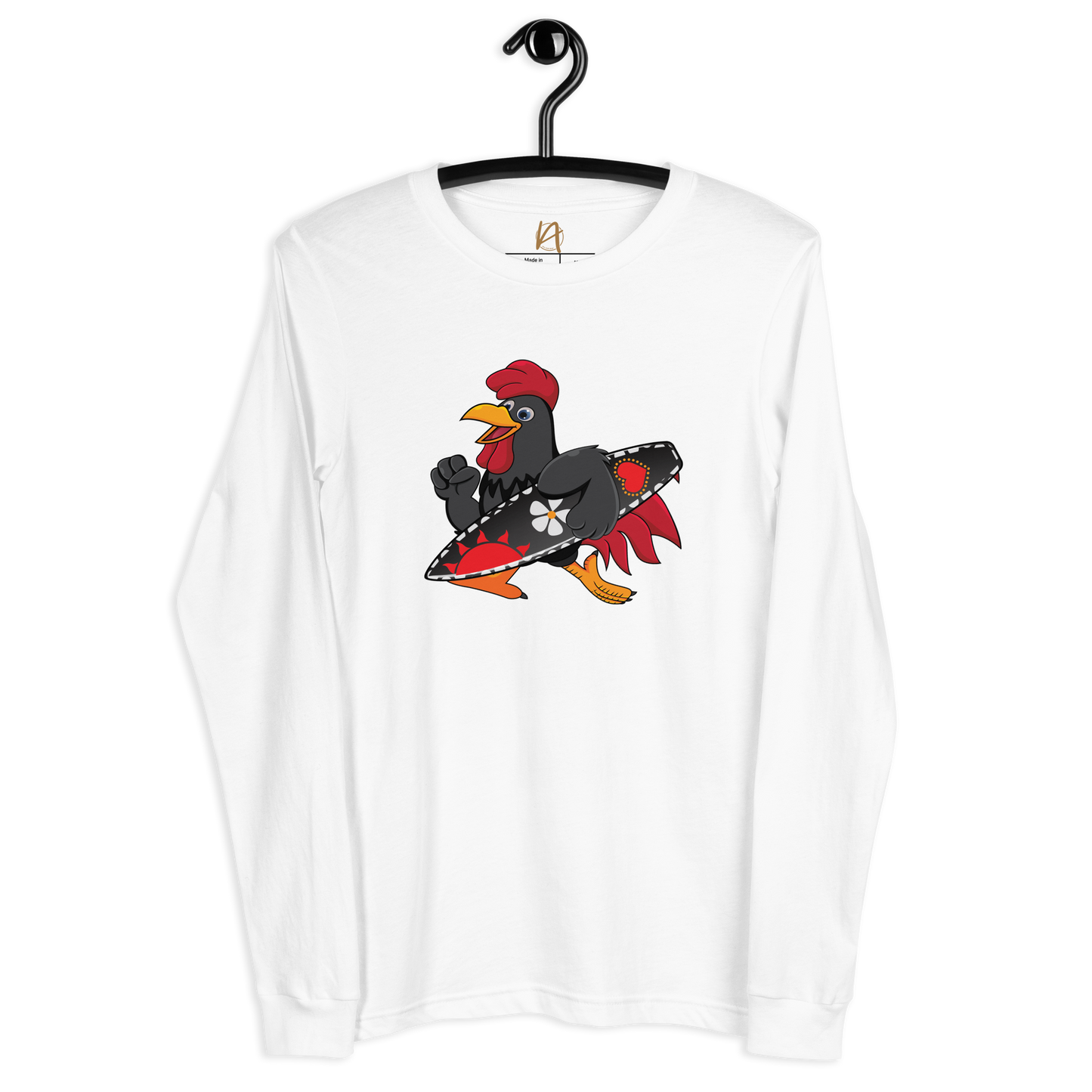 O galo - Long sleeve Bella + Canvas unissexo