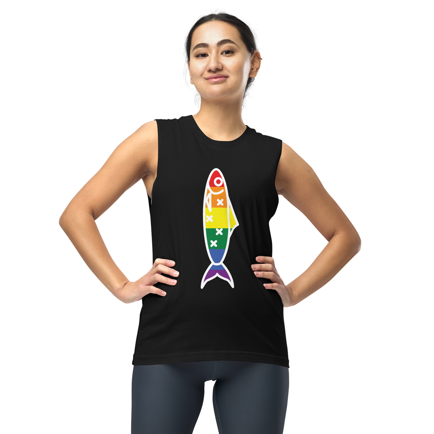 Sardinha LGBTQIA+ - Muscle Shirt Bella + Canvas unissexo