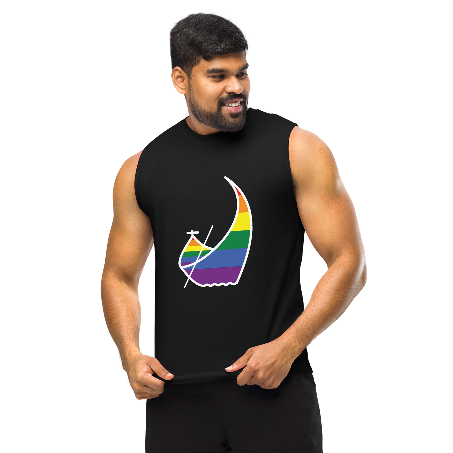 Moliceiro LGBTQIA+ - Muscle Shirt Bella + Canvas unissexo