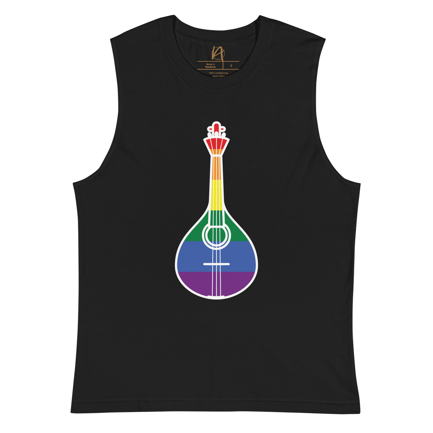 Guitarra portuguesa LGBTQIA+ - Muscle Shirt Bella + Canvas unissexo