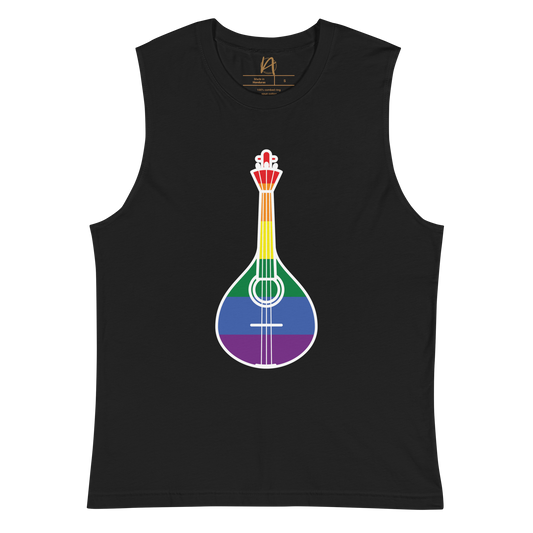 Guitarra portuguesa LGBTQIA+ - Muscle Shirt Bella + Canvas unissexo