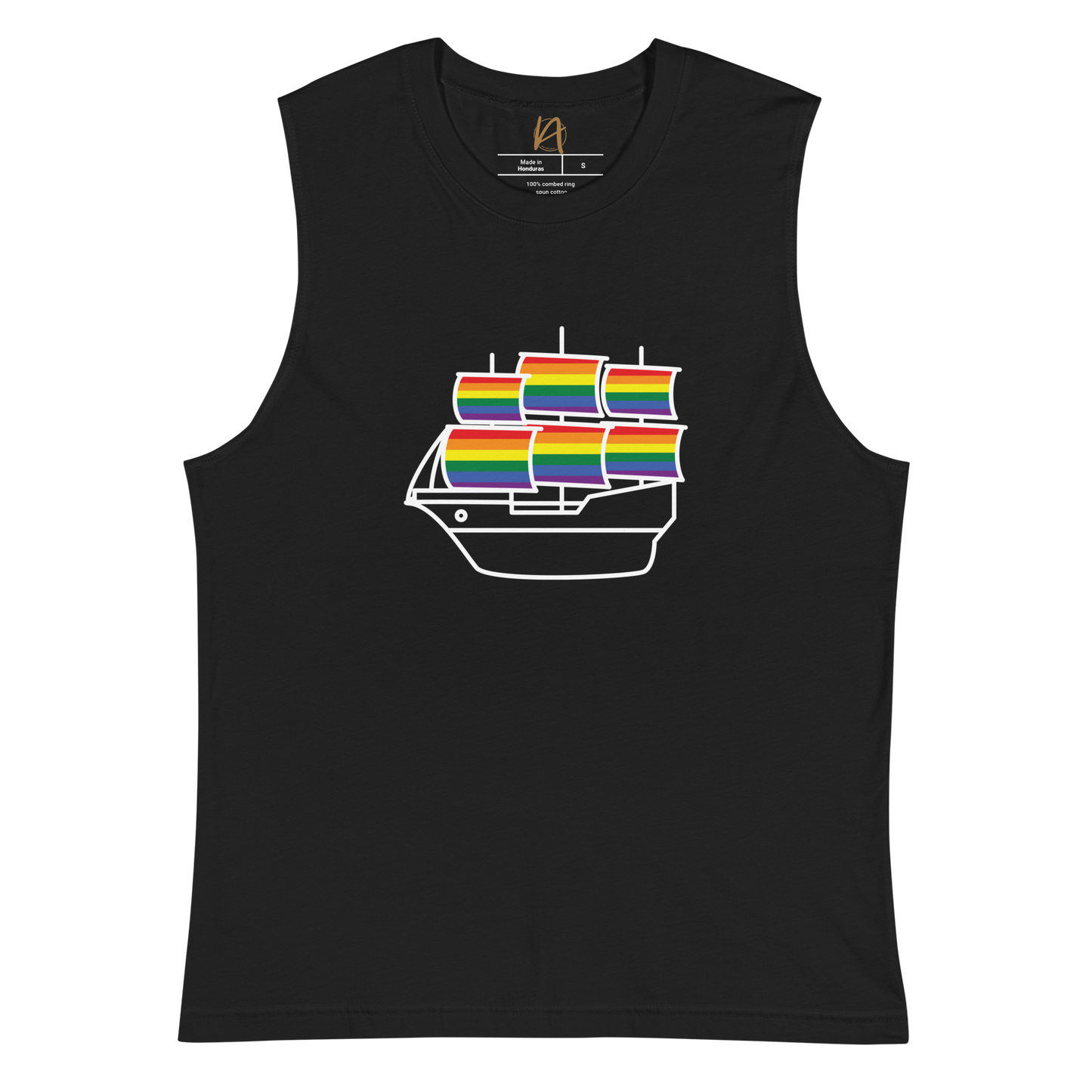 Caravela portuguesa LGBTQIA+ - Muscle Shirt Bella + Canvas unissexo