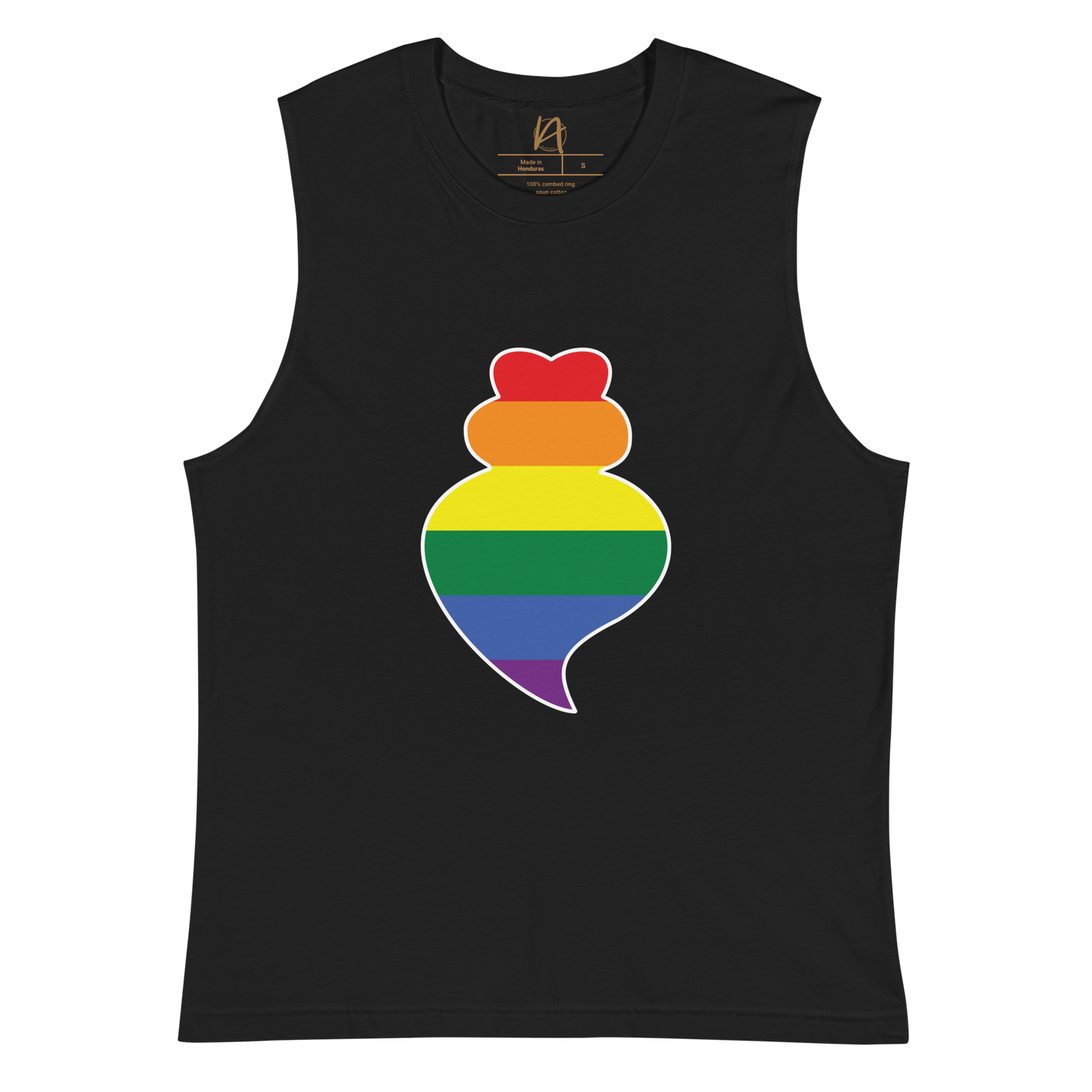 Coração de Viana LGBTQIA+ - Muscle Shirt Bella + Canvas unissexo