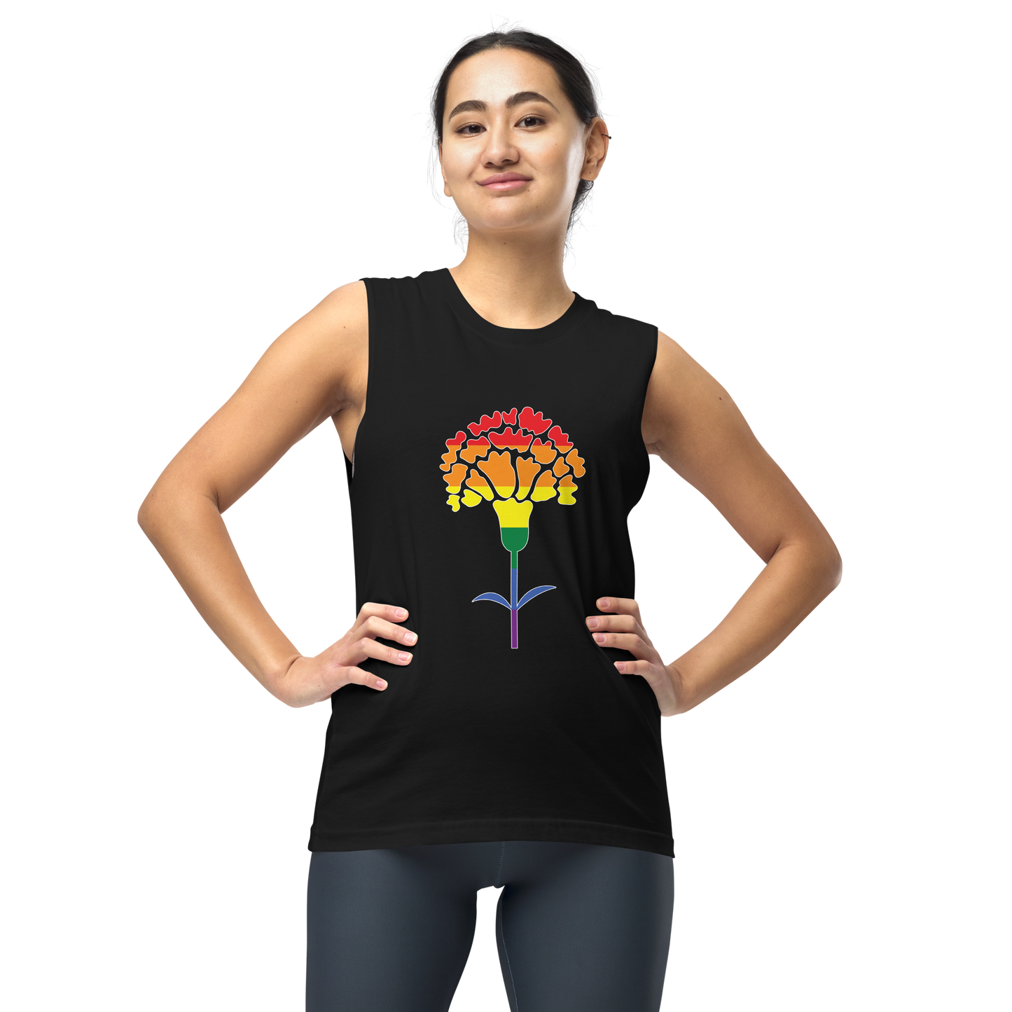 Cravo de Abril LGBTQIA+ - Muscle Shirt Bella + Canvas unissexo