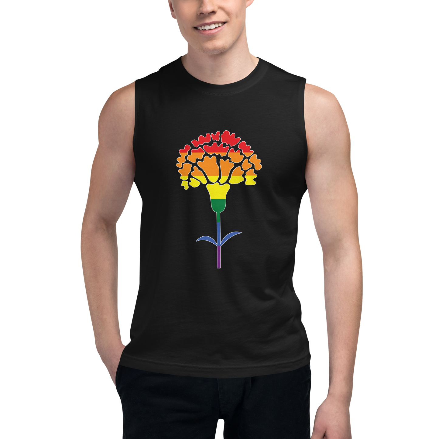 Cravo de Abril LGBTQIA+ - Muscle Shirt Bella + Canvas unissexo