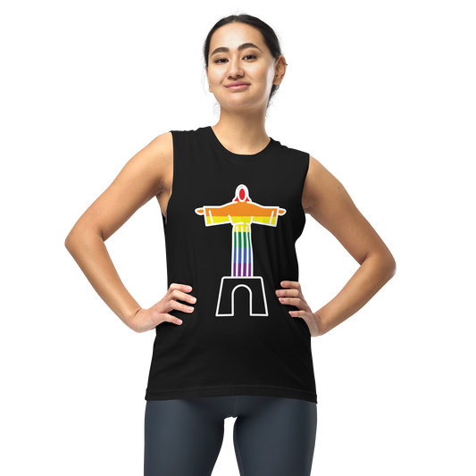 Cristo Rei LGBTQIA+ - Muscle Shirt Bella + Canvas unissexo